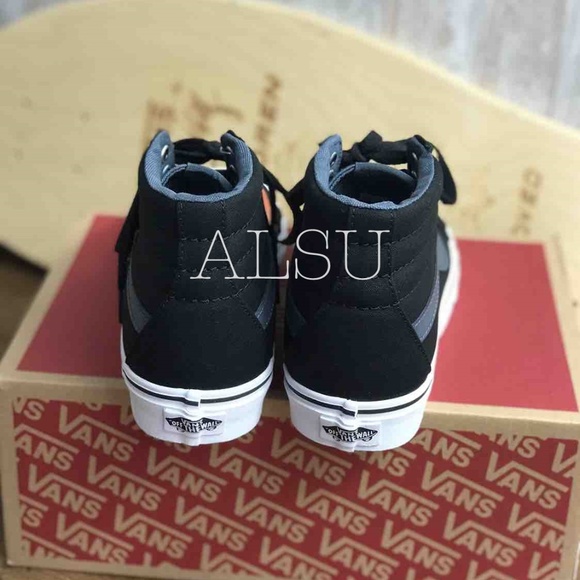 NWT VANS SK8-HI Reissue Canvas Black Dark Slate W - Picture 2 of 8